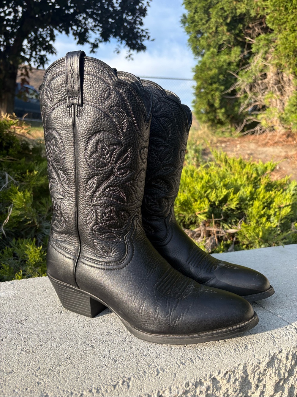 Ariat Black Embroidered Western Mid-Calf Boots